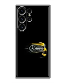 Чехол для Samsung Galaxy S22 Ultra с картинкой «Mercedes — ретро стиль»