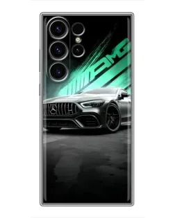 Чехол для Samsung Galaxy S22 Ultra с картинкой «Темный Mercedes AMG»