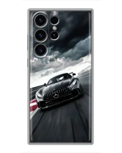 Чехол для Samsung Galaxy S22 Ultra с картинкой «Гоночный Mercedes AMG»