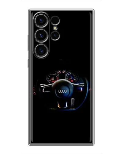 Чехол для Samsung Galaxy S22 Ultra с картинкой «Салон Audi — руль»