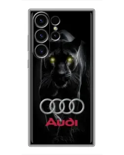 Чехол для Samsung Galaxy S22 Ultra с картинкой «Пантера и Audi»