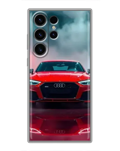 Чехол для Samsung Galaxy S22 Ultra с картинкой «Audi RS — красный стиль»