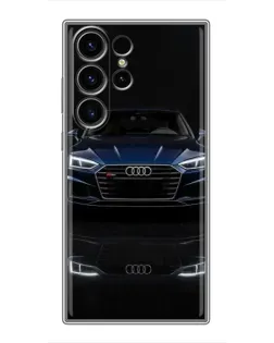 Чехол для Samsung Galaxy S22 Ultra с картинкой «Audi — ночное отражение»