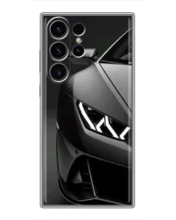Чехол для Samsung Galaxy S22 Ultra с картинкой «Lamborghini фары детализация»