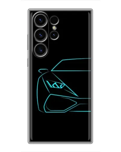 Чехол для Samsung Galaxy S22 Ultra с картинкой «Голубой силуэт Lamborghini» Чехол для Samsung Galaxy S22 Ultra с картинкой «Голубой силуэт Lamborghini»