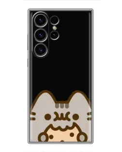 Чехол для Samsung Galaxy S22 Ultra с картинкой «Пушин на черном» Чехол для Samsung Galaxy S22 Ultra с картинкой «Пушин на черном»