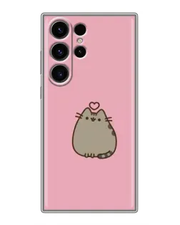 Чехол для Samsung Galaxy S22 Ultra с картинкой «Pusheen сердце» Чехол для Samsung Galaxy S22 Ultra с картинкой «Pusheen сердце»