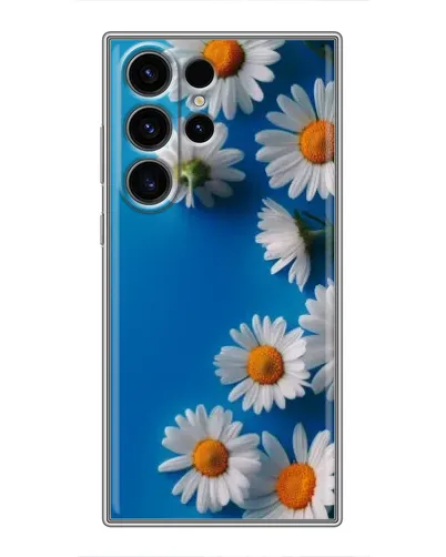 Чехол для Samsung Galaxy S22 Ultra с картинкой «Белоснежные маргаритки»
