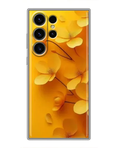 Чехол для Samsung Galaxy S22 Ultra с картинкой «Золотые лепестки»