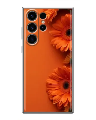 Чехол для Samsung Galaxy S22 Ultra с картинкой «Оранжевые герберы»