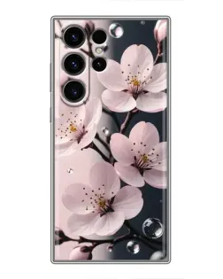 Чехол для Samsung Galaxy S22 Ultra с картинкой «Нежная сакура и капли» Чехол для Samsung Galaxy S22 Ultra с картинкой «Нежная сакура и капли»