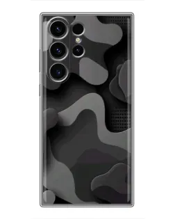 Чехол для Samsung Galaxy S22 Ultra с картинкой «Темный абстрактный камуфляж»