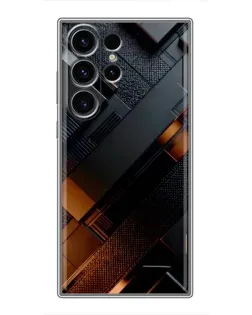 Чехол для Samsung Galaxy S22 Ultra с картинкой «Черные геометрические блоки» Чехол для Samsung Galaxy S22 Ultra с картинкой «Черные геометрические блоки»