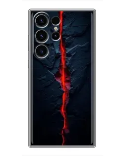 Чехол для Samsung Galaxy S22 Ultra с картинкой «Kрасная лавовая трещина» Чехол для Samsung Galaxy S22 Ultra с картинкой «Kрасная лавовая трещина»