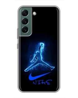 Чохол для Samsung Galaxy S22 з картинкою «Jordan Neon Blue» Чохол для Samsung Galaxy S22 з картинкою «Jordan Neon Blue»