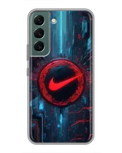 Чохол для Samsung Galaxy S22 з картинкою «Техногенний стиль Nike» Чохол для Samsung Galaxy S22 з картинкою «Техногенний стиль Nike»