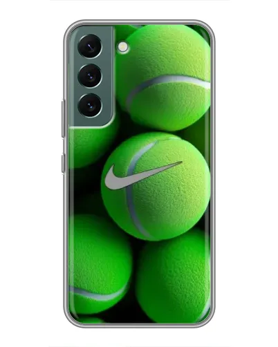 Чохол для Samsung Galaxy S22 з картинкою «Тенісні м'ячі Найк»