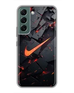 Чохол для Samsung Galaxy S22 з картинкою «Nike — ефект розломів» Чохол для Samsung Galaxy S22 з картинкою «Nike — ефект розломів»