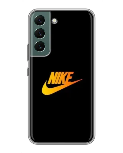 Чохол для Samsung Galaxy S22 з картинкою «Золотий логотип Nike»