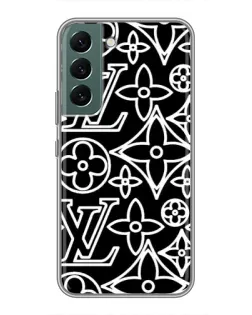 Чохол для Samsung Galaxy S22 з картинкою «Чорно-білий візерунок LV» Чохол для Samsung Galaxy S22 з картинкою «Чорно-білий візерунок LV»