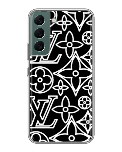 Чехол для Samsung Galaxy S22 с картинкой «Черно-белый узор LV» Чехол для Samsung Galaxy S22 с картинкой «Черно-белый узор LV»