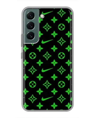 Чехол для Samsung Galaxy S22 с картинкой «Неоновый принт LV» Чехол для Samsung Galaxy S22 с картинкой «Неоновый принт LV»