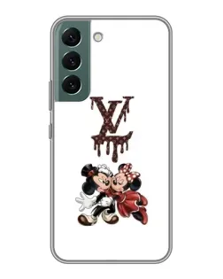 Чехол для Samsung Galaxy S22 с картинкой «LV и Микки Маус»