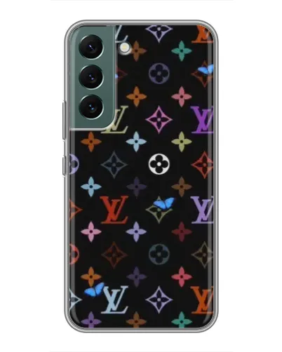 Чехол для Samsung Galaxy S22 с картинкой «Цветная монограмма LV» Чехол для Samsung Galaxy S22 с картинкой «Цветная монограмма LV»