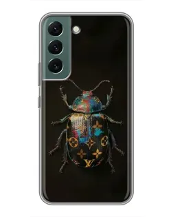 Чехол для Samsung Galaxy S22 с картинкой «LV — мраморный принт»