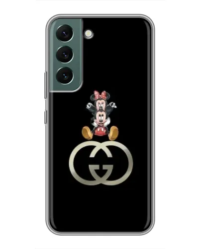 Чехол для Samsung Galaxy S22 с картинкой «Минни Маус на лого»