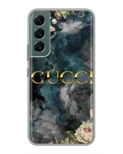 Чехол для Samsung Galaxy S22 с картинкой «Абстрактные цветы Gucci»