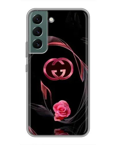 Чехол для Samsung Galaxy S22 с картинкой «Gucci — неоновая роза»