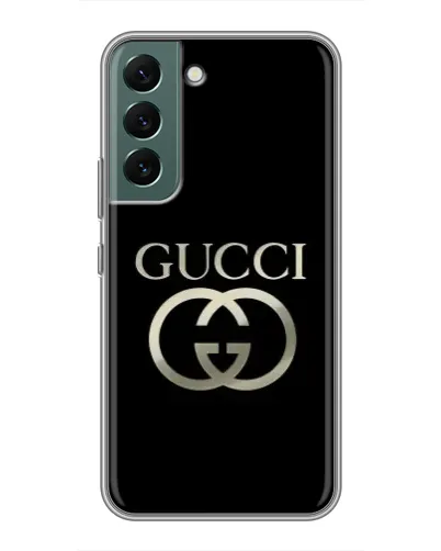 Чехол для Samsung Galaxy S22 с картинкой «Gucci — золото на черном» Чехол для Samsung Galaxy S22 с картинкой «Gucci — золото на черном»