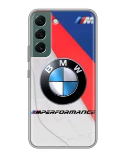 Чехол для Samsung Galaxy S22 с картинкой «BMW Performance стиль»