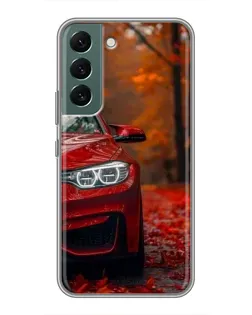 Чехол для Samsung Galaxy S22 с картинкой «Осенняя BMW M4»