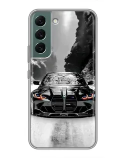 Чехол для Samsung Galaxy S22 с картинкой «BMW — акварельный дрифт»