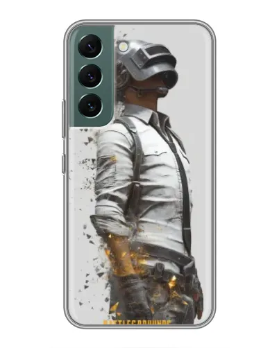 Чохол для Samsung Galaxy S22 з картинкою «PUBG — боєць у пилу»
