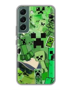 Чохол для Samsung Galaxy S22 з картинкою «Кріпери Minecraft»