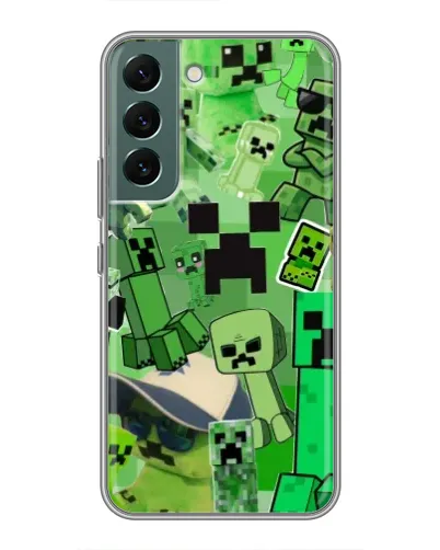 Чехол для Samsung Galaxy S22 с картинкой «Криперы Minecraft» Чехол для Samsung Galaxy S22 с картинкой «Криперы Minecraft»