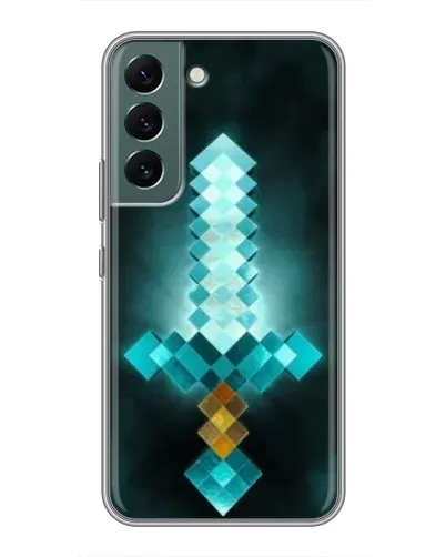 Чехол для Samsung Galaxy S22 с картинкой «Алмазный меч неон» Чехол для Samsung Galaxy S22 с картинкой «Алмазный меч неон»