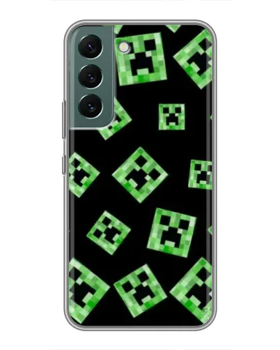 Чехол для Samsung Galaxy S22 с картинкой «Паттерн с криперами» Чехол для Samsung Galaxy S22 с картинкой «Паттерн с криперами»