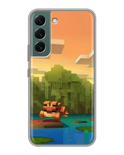 Чехол для Samsung Galaxy S22 с картинкой «Майнкрафт закат солнца» Чехол для Samsung Galaxy S22 с картинкой «Майнкрафт закат солнца»