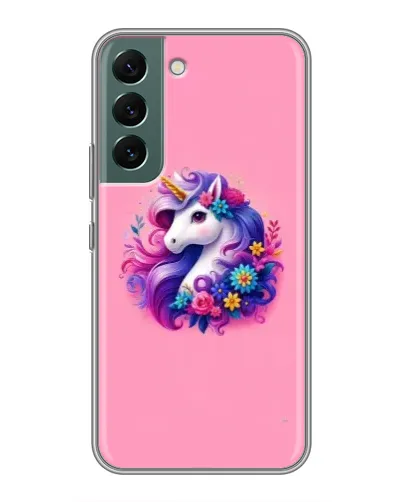Чехол для Samsung Galaxy S22 с картинкой «Сказочный единорог»