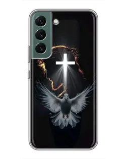 Чехол для Samsung Galaxy S22 с картинкой «Голубь и Свет»