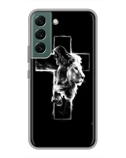 Чехол для Samsung Galaxy S22 с картинкой «Сияющий крест Jesus»