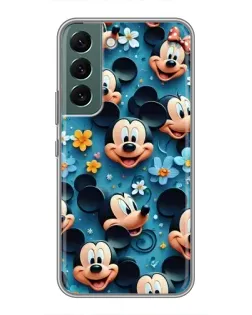 Чехол для Samsung Galaxy S22 с картинкой «Паттерн Микки и Минни»