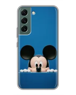 Чехол для Samsung Galaxy S22 с картинкой «Микки выглядывает»