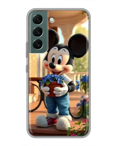 Чехол для Samsung Galaxy S22 с картинкой «Микки садовод»