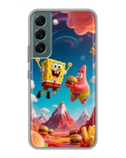 Чехол для Samsung Galaxy S22 с картинкой «Космический фастфуд»