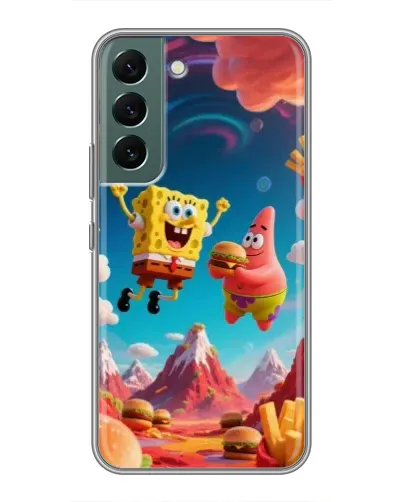 Чехол для Samsung Galaxy S22 с картинкой «Космический фастфуд»
